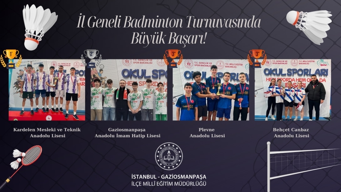 İl Geneli Badminton Turnuvasında Büyük Başarı